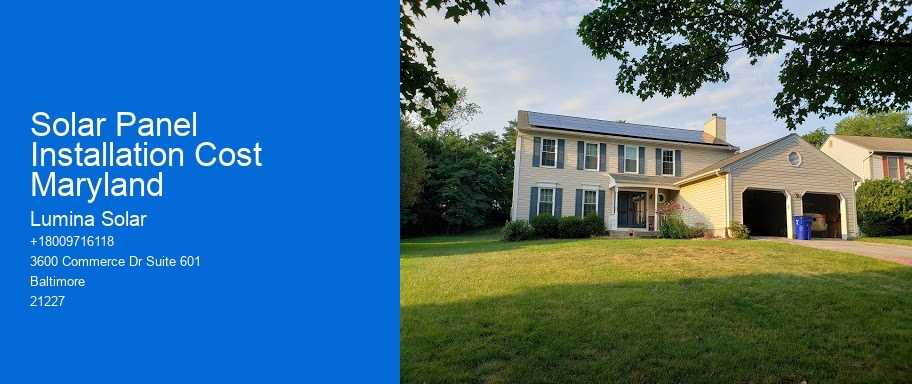 Solar Panel Installation Cost Maryland